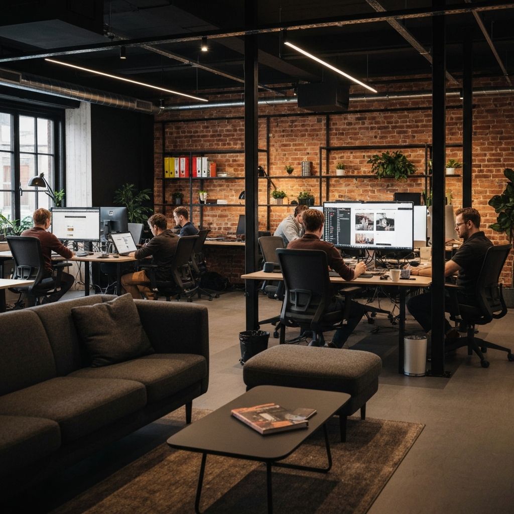 Zane Studio team working in the office